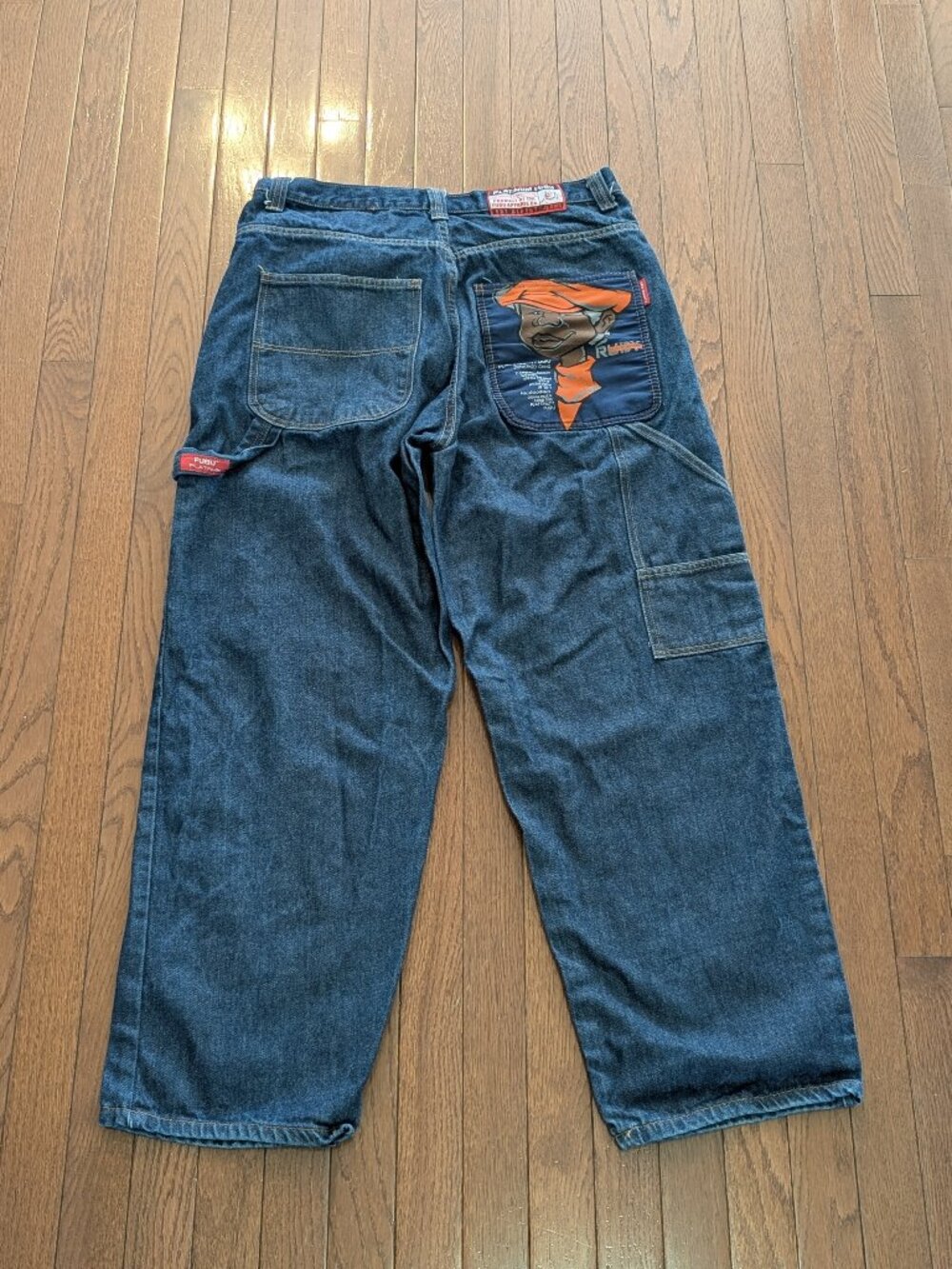 Y2K Baggy Fubu Platinum Fat Albert Rudy Carpenter Jeans - Size 34x30